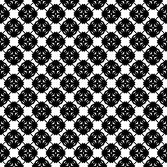 Black and white seamless abstract pattern. Background and backdrop. Grayscale ornamental design.