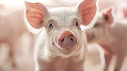 A Curious Piglet Portrait