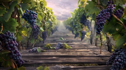 A Tranquil Vineyard Pathway