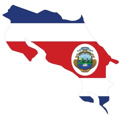 Outline of the map of Costa Rica with regions