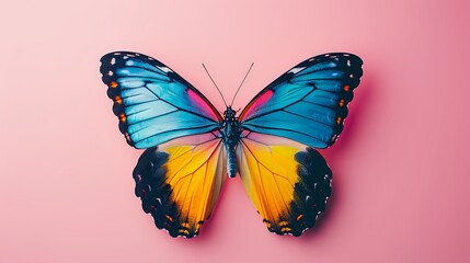 butterfly on colored background