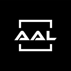 Initial letter AAL logo design. AAL logo design inside square.