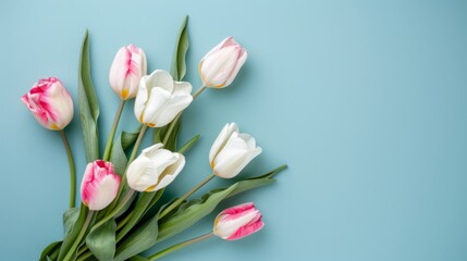 A Bouquet of Pastel Tulips