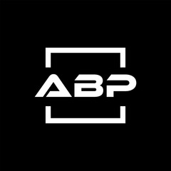 Initial letter ABP logo design. ABP logo design inside square.