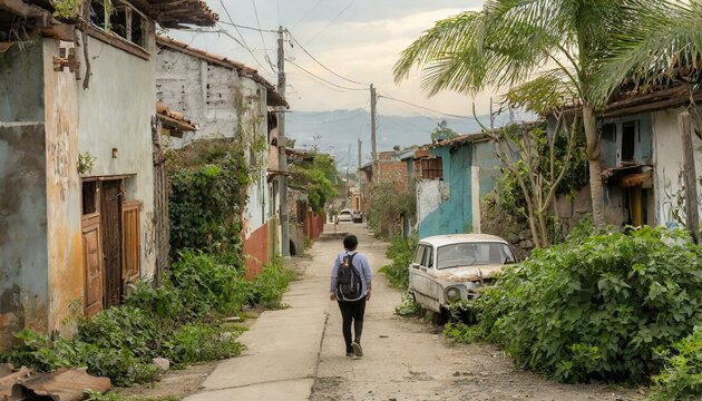 Paisaje apocaliptico civilizacion ruinas ciudad