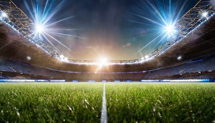 Estadio de futbol profesional luces de noche