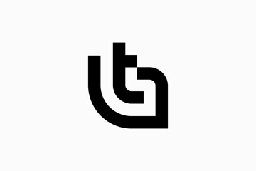 letter BT logo vector premium