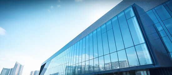 View on a big building from the RAI convention center in the city of Amsterdam, The Netherlands.