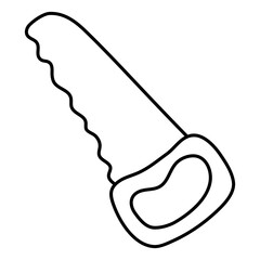 A woodcutting tool icon, vector design of saw

