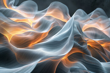 Dynamic 3D texture pattern on an abstract background, visualized through documentary, editorial,