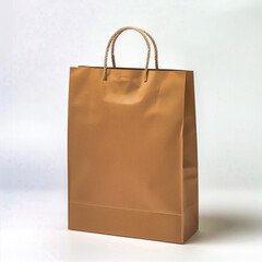  Paper shopping bag on white background