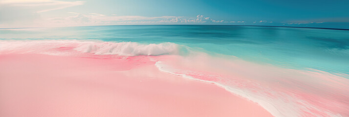 sunset on the beach, Pink