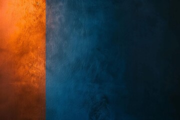Striking Gradient Abstract Design in Vivid Orange and Blue Tones,Captivating Minimalist Backdrop with Powerful Dimensional Visuals and Sophisticated