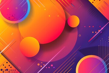 Vibrant Swirling Geometric Shapes and Patterns in Luminous Gradient