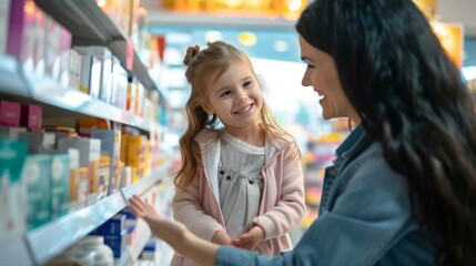 Customer shopping in drug store