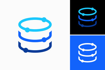 Data Stack logo vector premium