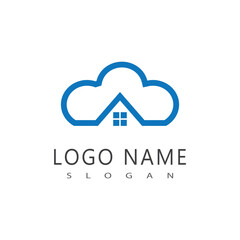 Cloud logo vector template symbol deesign