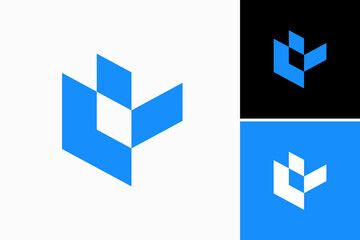 Letter C Check logo vector premium