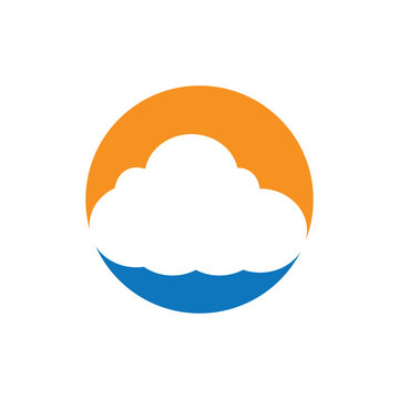 Cloud logo vector template symbol deesign