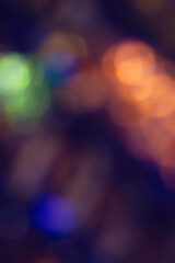 Defocused neon glow. Overlaying highlights. Colored bokeh. Futuristic LED lighting. Blur of colors...