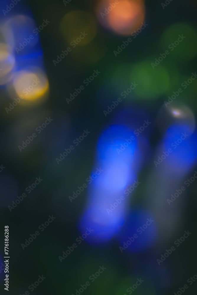 Poster defocused neon light. overlaying highlights. colorful bokeh. futuristic led illumination. blur of co