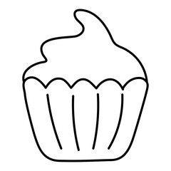 A linear design icon of ice cream cup

