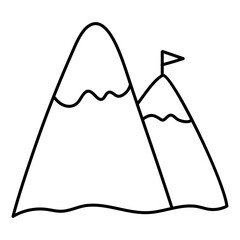 Premium design icon of mountain


