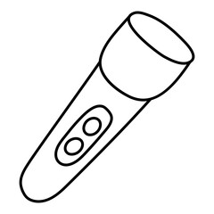 A colored design icon of flashlight

