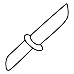 A colored design icon of knife

