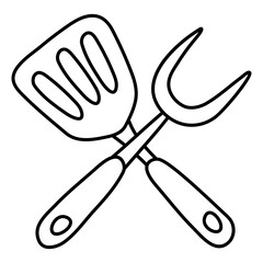 Modern design icon of cooking tools

