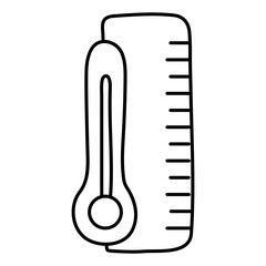 A colored design icon of hot weather

