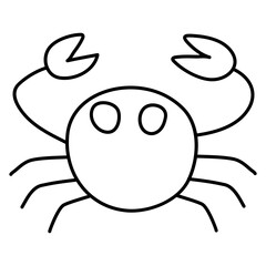 A trendy design icon of crab

