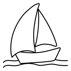 Perfect design icon of sailboat

