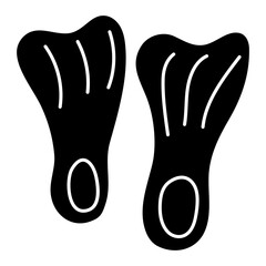 A beautiful design icon of flippers

