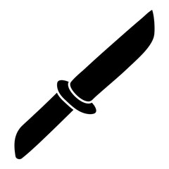 A colored design icon of knife

