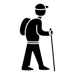 Premium design icon of hiker