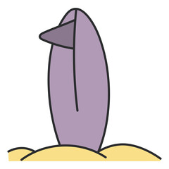 Premium design icon of surfboard

