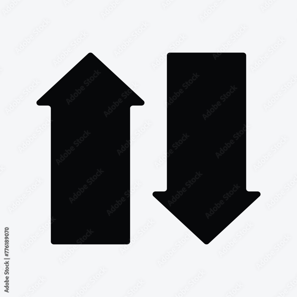 Poster up down arrow icon up down arrow icon. business icon vector. up and down arrows vector icon isolated