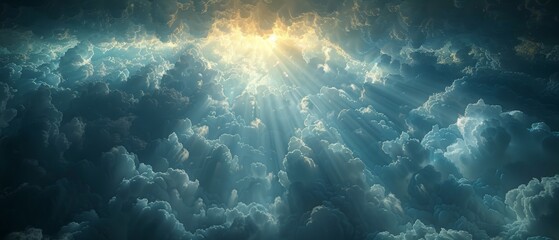 This is an amazing religious image - heaven's light, light of hope and happiness from the skies.