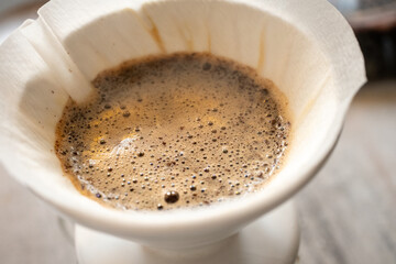 brewing coffee with the v60 method