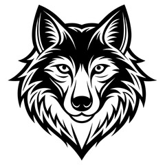 Fototapeta premium Wolf logo vector isolated on white background