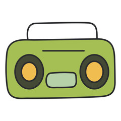 Modern design icon of vintage Tape recorder 

