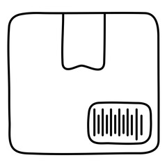 An editable design icon of parcel 

