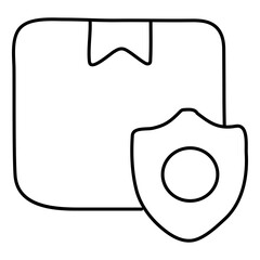Editable design icon of parcel security

