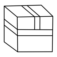 An editable design icon of cartons

