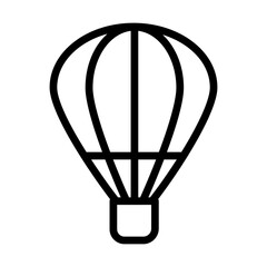 Hot Air Balloon Vector Line Icon Design