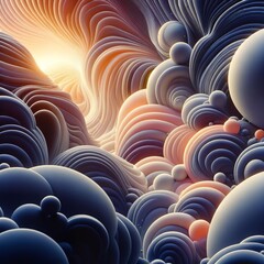 Fototapeta premium Vibrant Energy Flow: A Dynamic Dance of Colors and Curves in a Mesmerizing Pattern