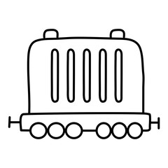 Trendy design icon of freight train 

