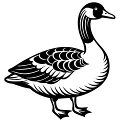 goose silhouette vector illustration svg file
