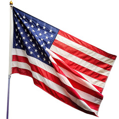 A american flag on transparent background - obrazy, fototapety, plakaty